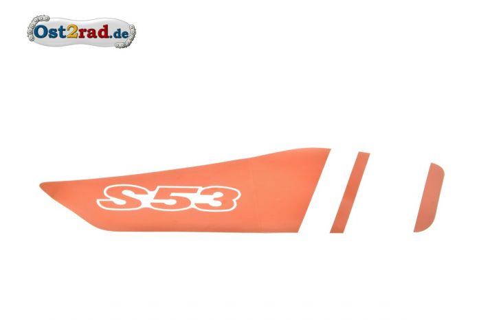 Aufkleber rot weiss Seitendeckel rechts SIMSON S53 N B C