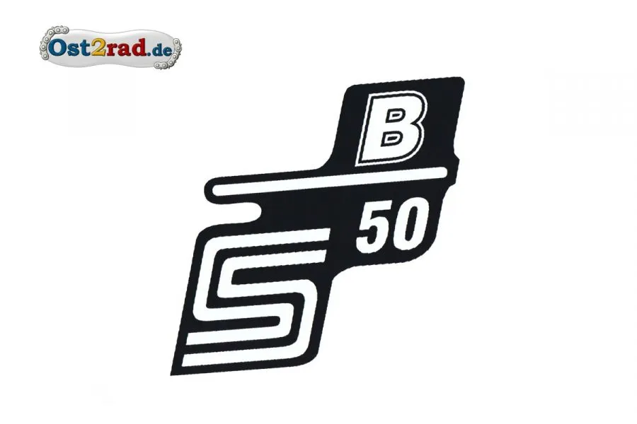 Aufkleber für Seitendeckel S50 B weiß Aufkleber für Seitendeckel S50 B weiß