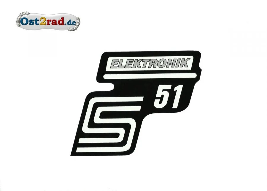Aufkleber für Seitendeckel S51 "Elektronik" silber Aufkleber für Seitendeckel S51 "Elektronik" silber