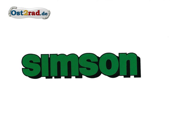 Aufkleber SIMSON für den Tank in grün