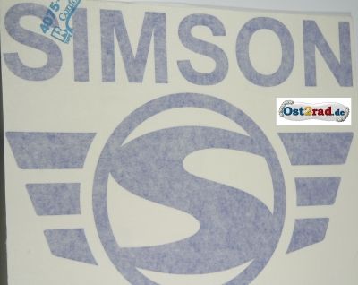 Aufkleber SIMSON mit Emblem blau