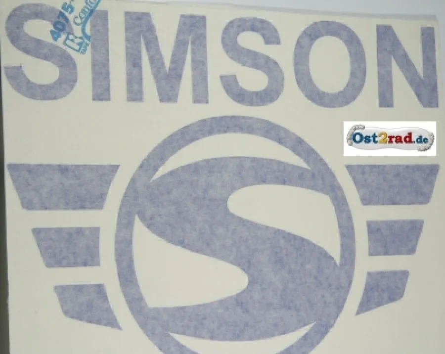 Aufkleber SIMSON mit Emblem blau Aufkleber SIMSON mit Emblem blau