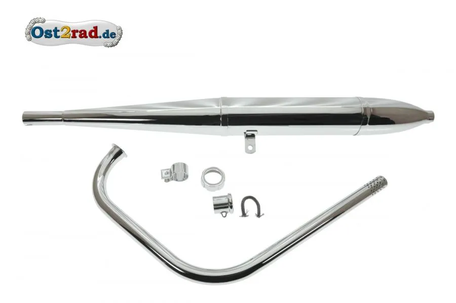 Auspuff SATZ AWO Touren 95cm ø30mm Zigarre chrom Auspuff SATZ AWO Touren 95cm ø30mm Zigarre chrom