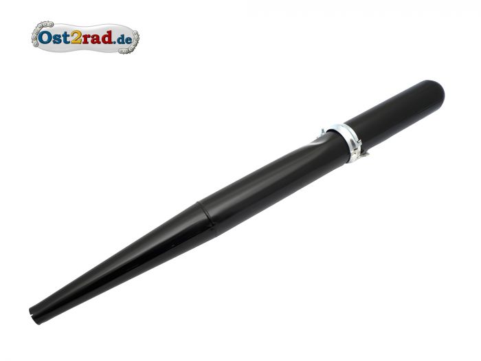 Auspuff schwarz Simson S51 S70 Enduro inkl. Halteschelle
