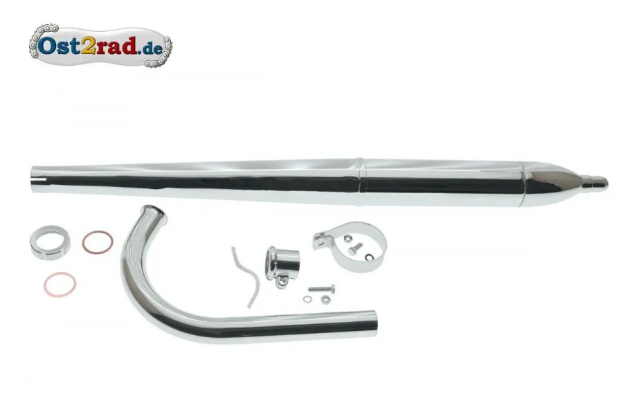Auspuff SET 680mm Krümmer 320mm Simson SR1 SR2 KR50 Auspuff SET 680mm Krümmer 320mm Simson SR1 SR2 KR50