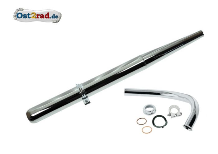 Auspuff SET Simson Schwalbe KR51/2 28mm, Standart - offen