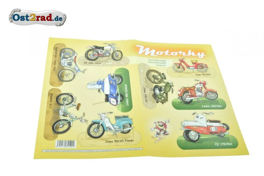 Bastelbogen JAWA und CZ Motorräder Bastelbogen JAWA und CZ Motorräder