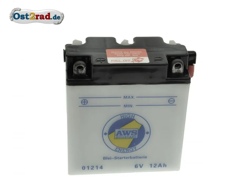 Batterie 6V 12A schmal passend für MZ Simson (Preis zuzügl. Batteriepfand 7,50 €) Batterie 6V 12A schmal passend für MZ Simson (Preis zuzügl. Batteriepfand 7,50 €)