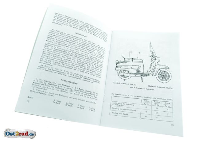Bedienungsanleitung Motorroller Tatran S125 deutsch