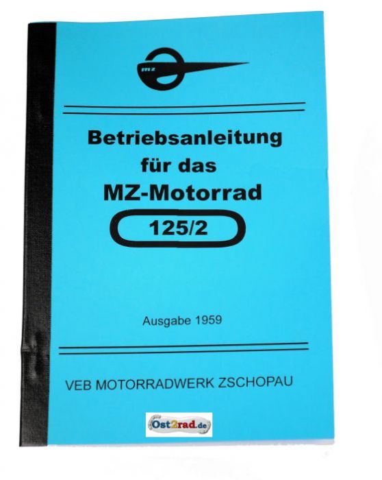 Betriebsanleitung passend für MZ Motorrad RT125 /2
