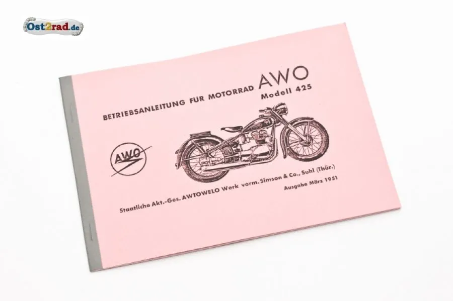 Betriebsanleitung SIMSON AWO -T 425
