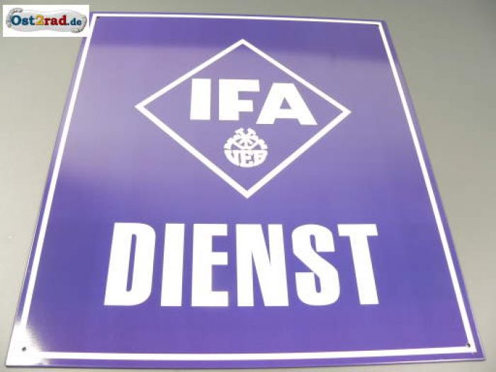Blechschild IFA DIENST
