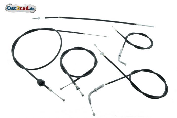 Bowdenzugsatz Spatz Gas FL 42mm Kickstarter 5-teilig schwarz