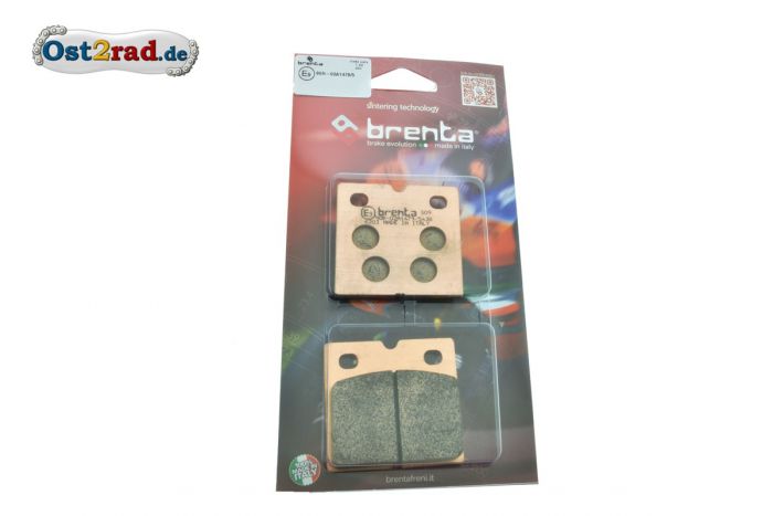 Bremsklotz Satz BRENTA für MZ ETZ 125 150 250 251, SINTER, E-Zulassung