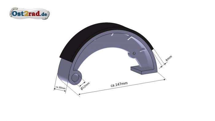 Bremsbacke Jawa 250 350 Typ 353 354