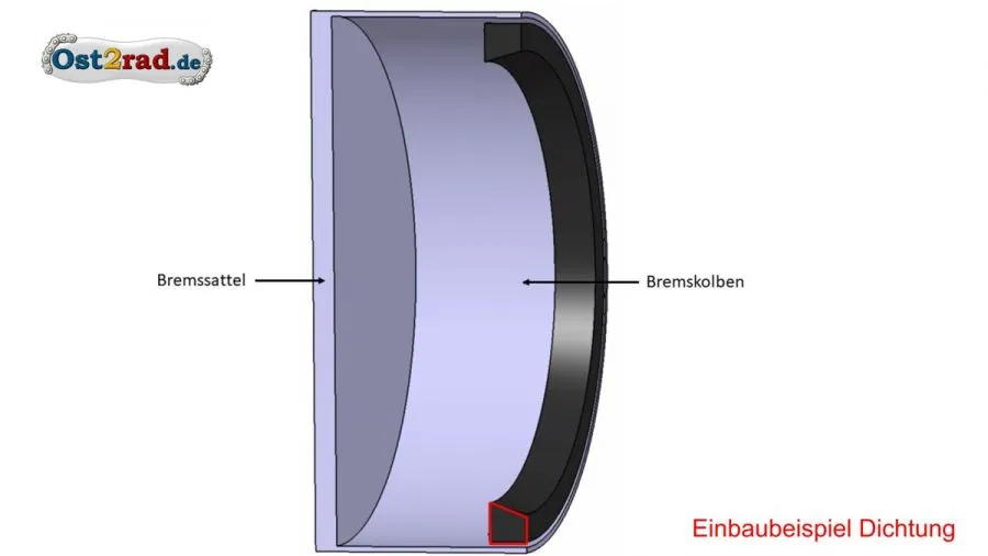 Reparatursatz Bremskolben Bremssattel für MZ ETZ 125 150 250 251 Reparatursatz Bremskolben Bremssattel für MZ ETZ 125 150 250 251