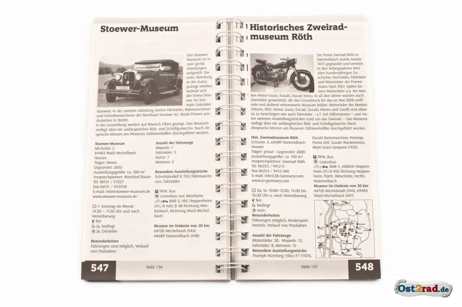 Spiralbuch Oldtimermuseen in Deutschland von Dieter Lammersdorf