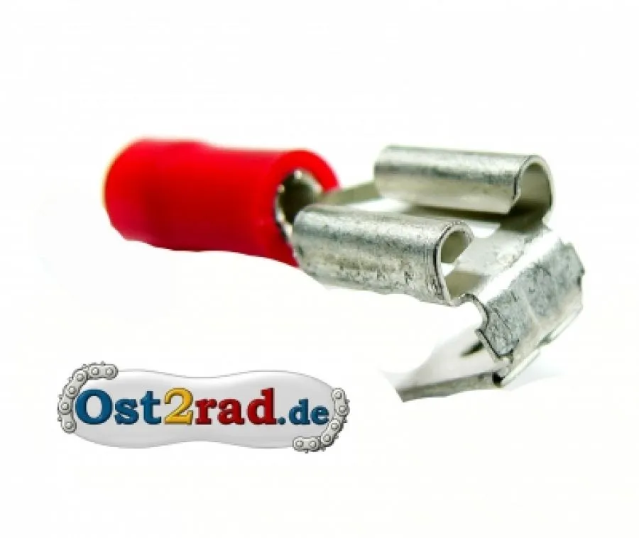 Doppelstecker 6,3 mm, rot