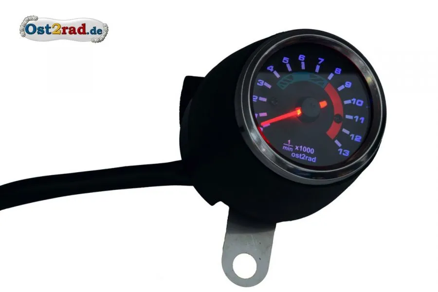Elektronischer Drehzahlmesser 60mm für Simson S50 S51 mit 12V Vape Chrom Elektronischer Drehzahlmesser 60mm für Simson S50 S51 mit 12V Vape Chrom