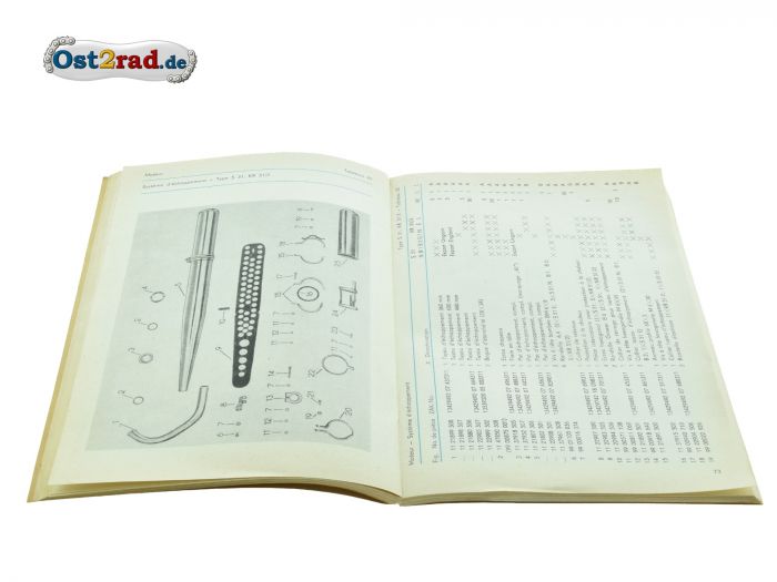 Ersatzteil Katalog FRANZÖSISCH Simson S51 KR51-2