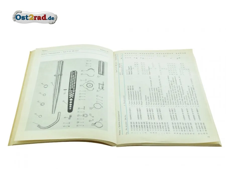 Ersatzteil Katalog FRANZÖSISCH Simson S51 KR51-2 Ersatzteil Katalog FRANZÖSISCH Simson S51 KR51-2