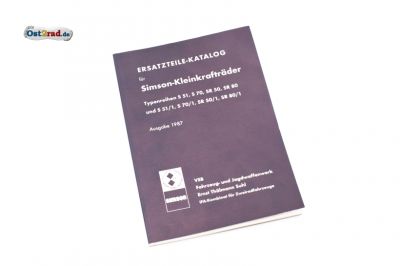 Ersatzteile Katalog Simson-Kleinkrafträder S51 S70 SR50 SR80