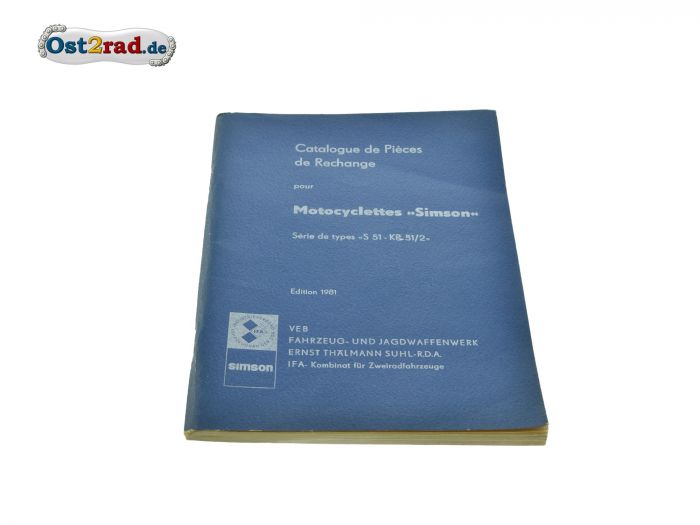 Ersatzteil Katalog FRANZÖSISCH Simson S51 KR51-2