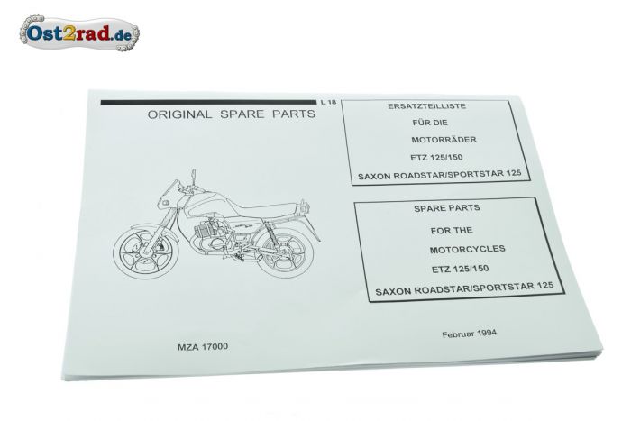Ersatzteilkatalog ETZ125 ETZ150 SAXON ROADSTAR SPORTSTAR 125