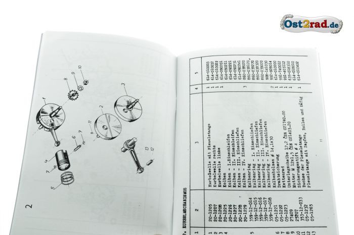 Ersatzteilkatalog JAWA Mustang 23 deutsch