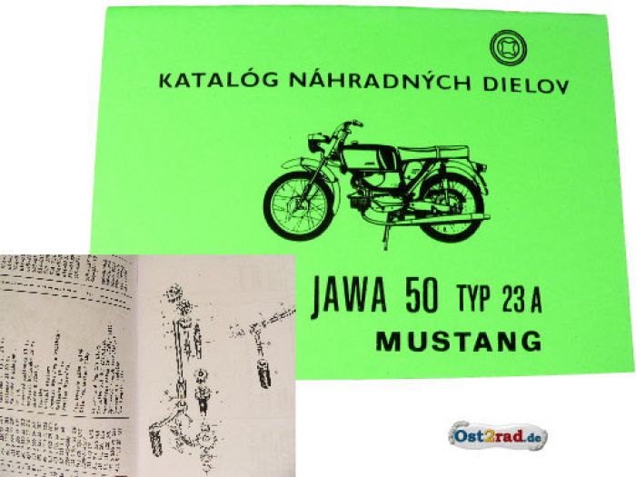 Ersatzteilkatalog JAWA 50 Mustang Typ 23 tschechisch