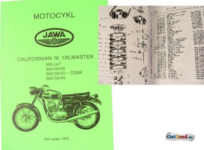 Ersatzteilkatalog JAWA Californian tschechisch