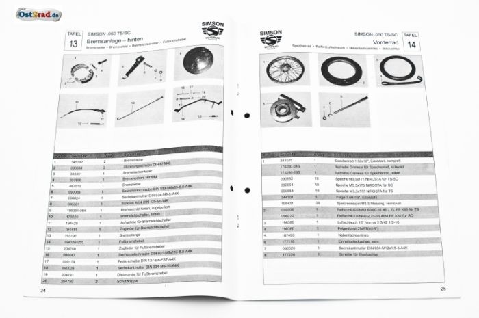 Ersatzteilkatalog SIMSON 050 TS / SC