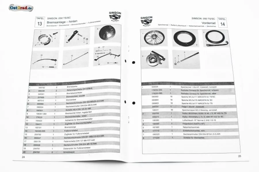 Ersatzteilkatalog SIMSON 050 TS / SC