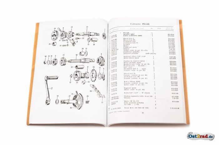 Ersatzteilkatalog Jawa 500 OHC 02 tschechisch