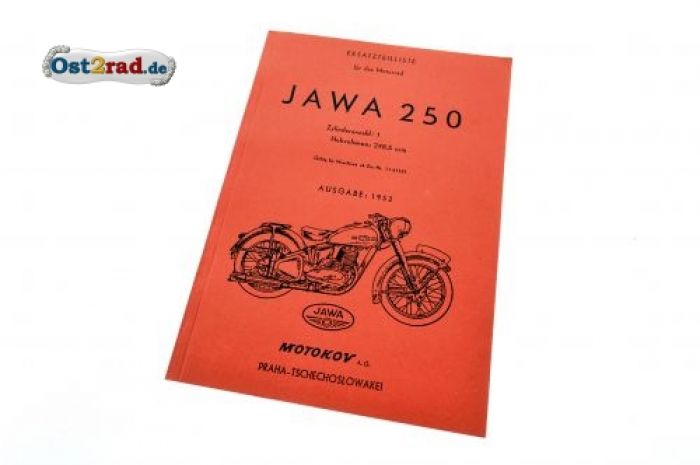 Ersatzteilliste JAWA Perak 250 Typ 11 deutsch