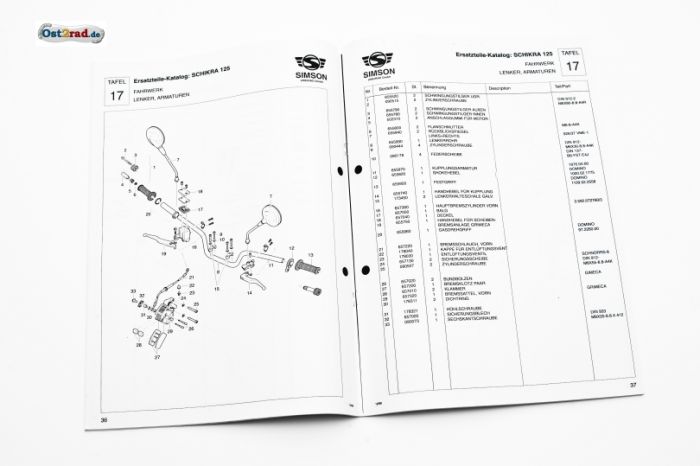 Ersatzteilkatalog SIMSON SCHIKRA 125 Ausgabe 1998