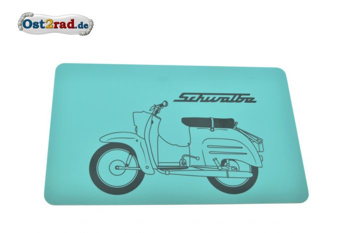 Frühstücksbrettchen Schwalbe türkis