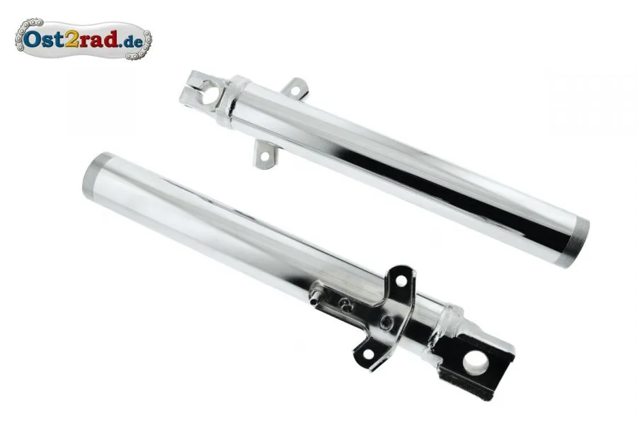 Gleitstück PAAR für Telegabel Jawa CZ 125-350ccm verchromt - mit Loch Gleitstück PAAR für Telegabel Jawa CZ 125-350ccm verchromt - mit Loch