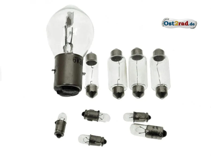 Birnensatz Glühlampen 6V passend für MZ ES 175/1, 250/1, 300 - BILUX Birnensatz Glühlampen 6V passend für MZ ES 175/1, 250/1, 300 - BILUX
