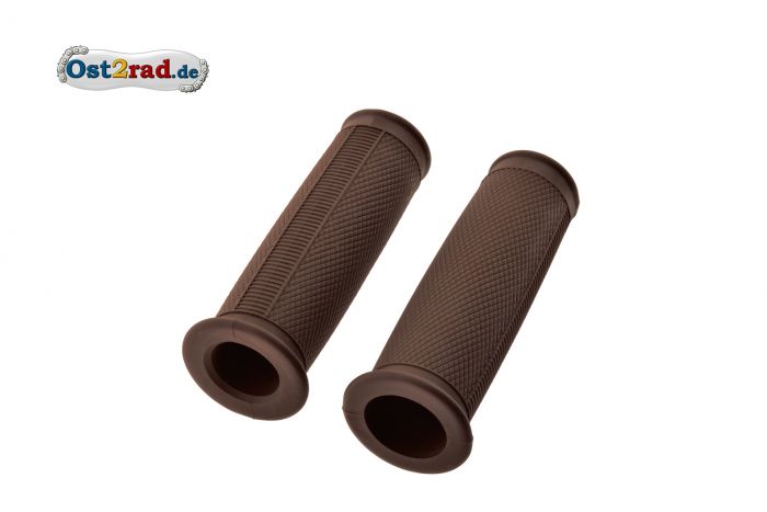 Lenkergriffgummi - Set für SIMSON SR1 SR2 KR50 Spatz ballig, BRAUN