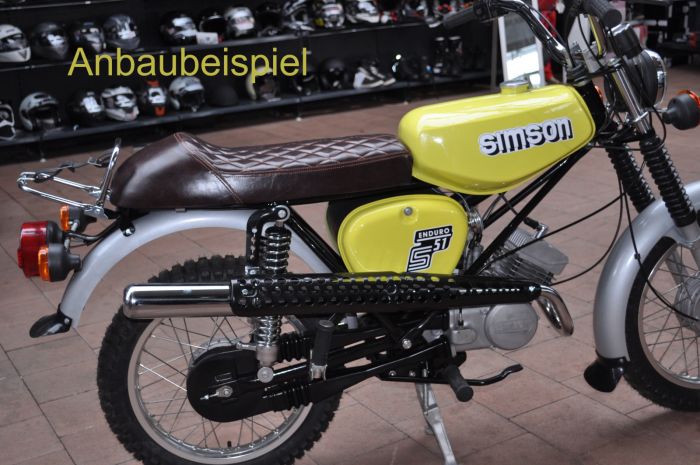 Sport- Höckersitzbank für Simson S50 S51 S53 Mokick, Braun