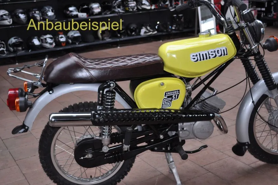 Sport- Höckersitzbank für Simson S50 S51 S53 Mokick, Braun Sport- Höckersitzbank für Simson S50 S51 S53 Mokick, Braun