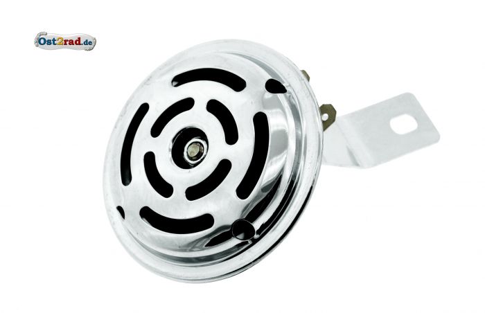 Avertisseur sonore chromé 12V SIMSON fixation fourche