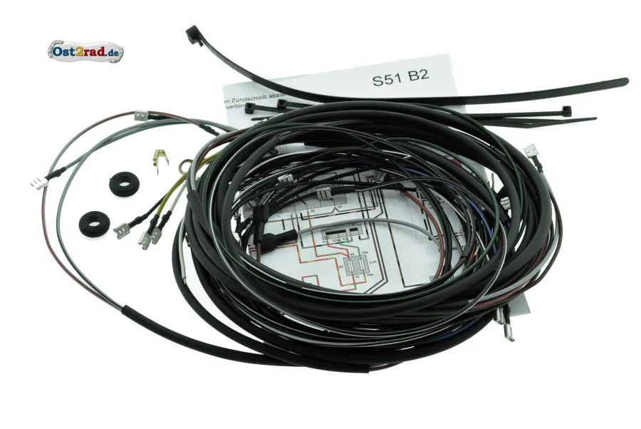 Kabelbaum SIMSON S51 B2 6V Elektronikzündung Kabelbaum SIMSON S51 B2 6V Elektronikzündung