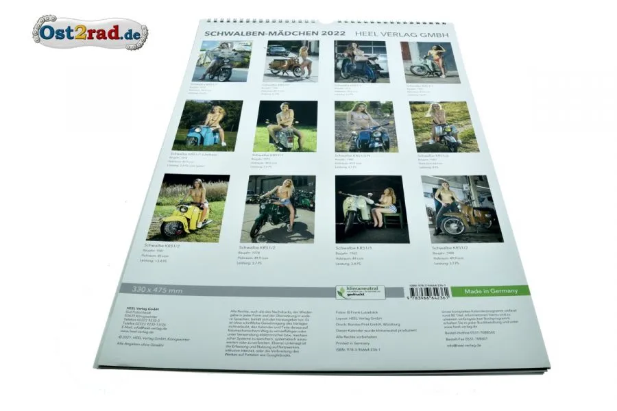 Kalender Schwalben Mädchen 2022