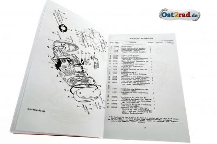 Ersatzteilliste JAWA Perak 250 Typ 11 deutsch