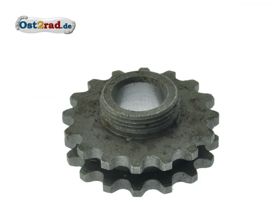 Kettenrad auf Kurbelwelle 20mm Duplex passend für MZ TS 125 150 Kettenrad auf Kurbelwelle 20mm Duplex passend für MZ TS 125 150