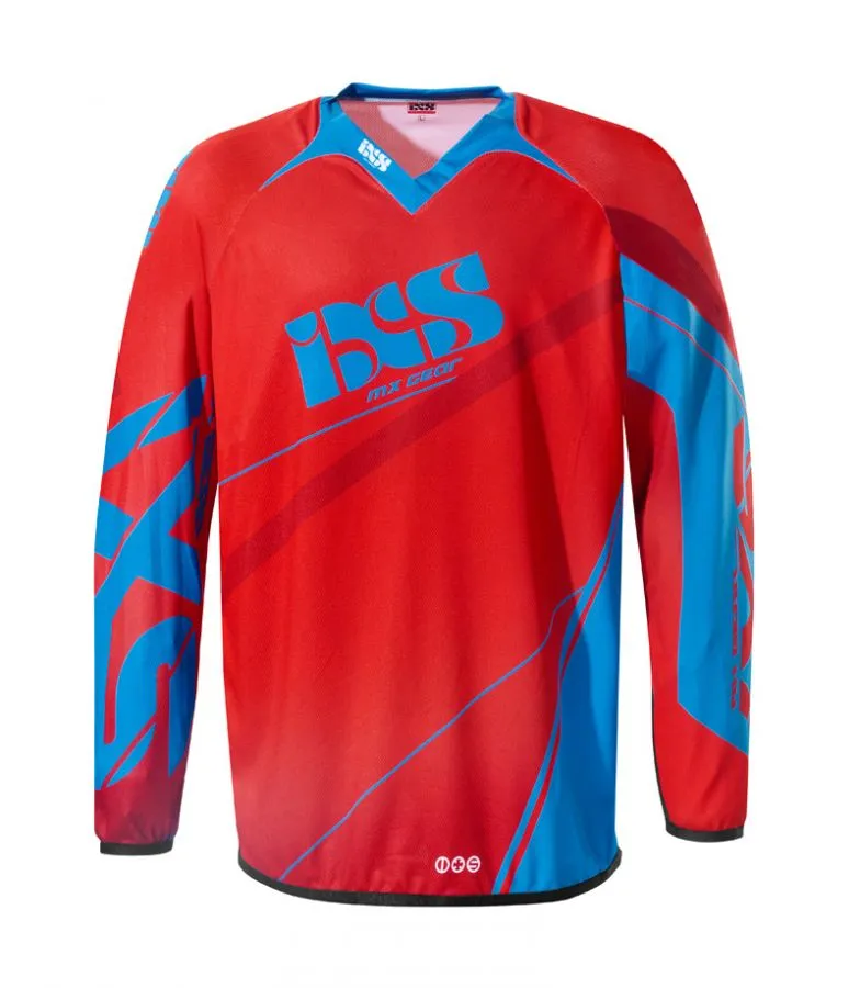 Kinder-Cross-Shirt IXS Raceway rot-blau Kinder-Cross-Shirt IXS Raceway rot-blau