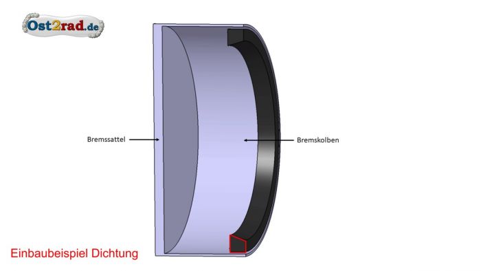 Kolbendichtring Bremssattel passend für MZ ETZ