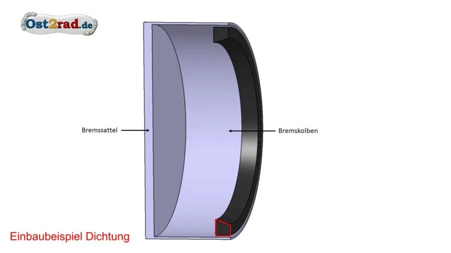 Kolbendichtring Bremssattel passend für MZ ETZ Kolbendichtring Bremssattel passend für MZ ETZ